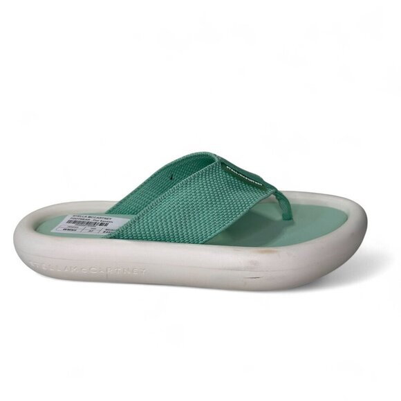 Stella McCartney Mint Green Air Slide Flip Flop Sandals - SIZE Left 37, Right 36 - Picture 7 of 14